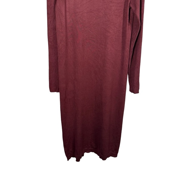 RW&CO. Deep Red Burgundy Knit Open Cardigan Size S Minimalist Cozy Office - Picture 11 of 12